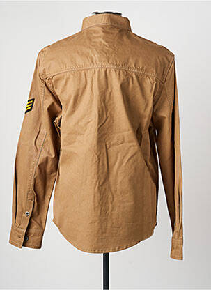 Chemise manches longues poches marron DAYTONA homme