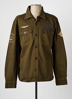 Veste casual fermeture boutonnée sur le devant vert DAYTONA homme