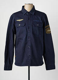 Chemise manches longues poches bleu DAYTONA homme