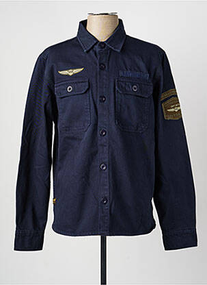 Chemise manches longues coupe cintrée bleu DAYTONA homme