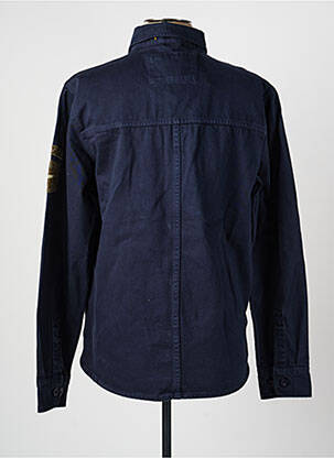 Chemise manches longues poches bleu DAYTONA homme