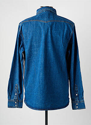 Chemise manches longues poches bleu DAYTONA homme