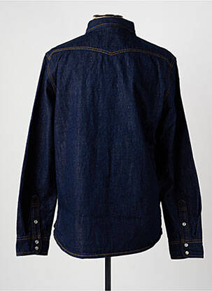 Chemise manches longues poches bleu fonce DAYTONA homme