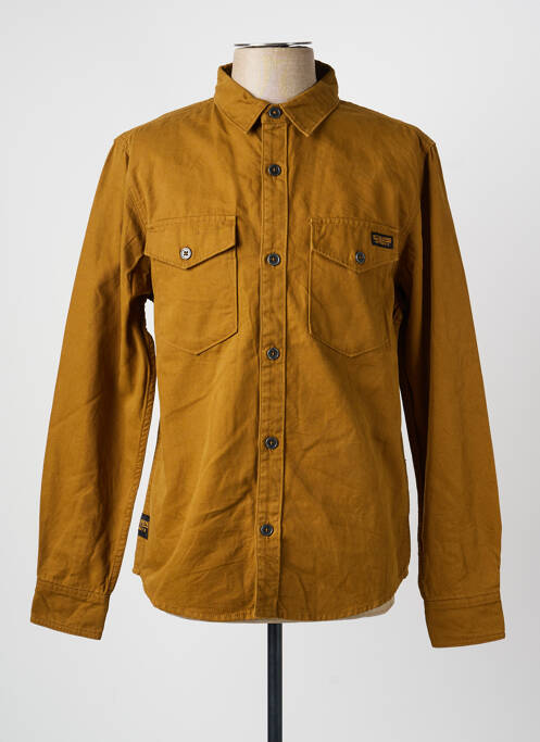 Chemise manches longues coupe cintrée beige DAYTONA homme
