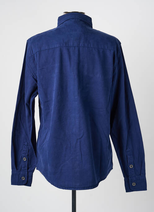 Chemise manches longues coupe cintrée bleu DAYTONA homme
