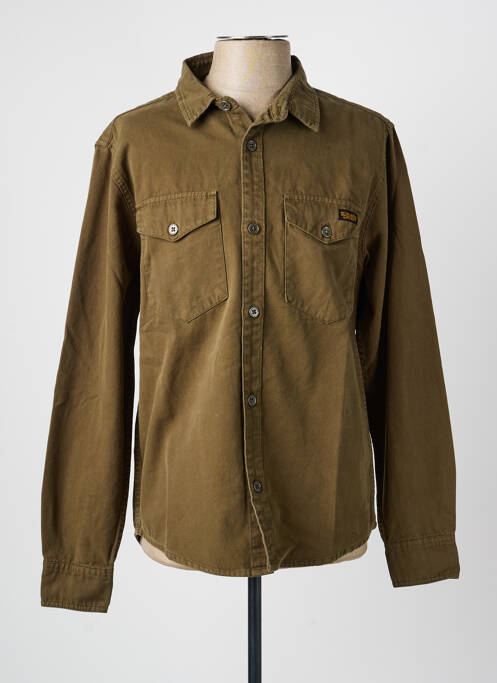 Chemise manches longues coupe cintrée vert DAYTONA homme