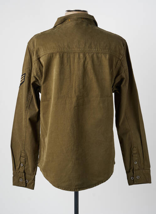 Chemise manches longues coupe cintrée vert DAYTONA homme