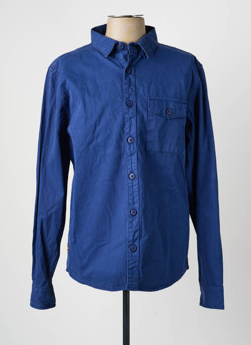 Chemise manches longues coupe cintrée bleu DAYTONA homme