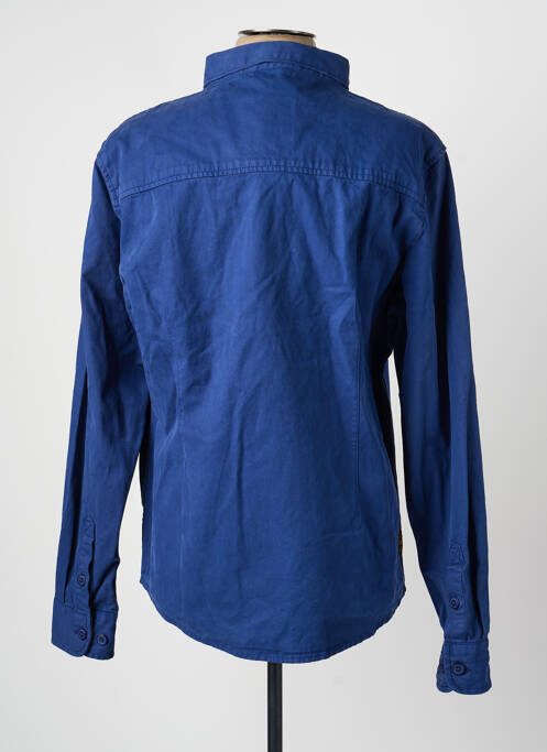Chemise manches longues coupe cintrée bleu DAYTONA homme