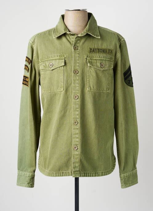 Veste casual fermeture boutonnée sur le devant vert DAYTONA homme