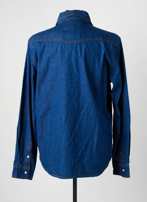 Chemise manches longues coupe cintrée bleu DAYTONA homme