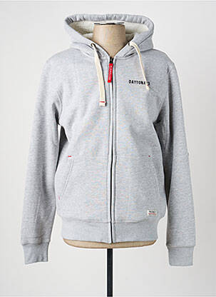 Veste casual finition intérieure fourrure synthétique gris DAYTONA homme