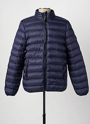 Doudoune manches longues a capuche bleu DAYTONA homme