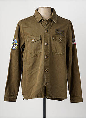 Veste casual fermeture boutonnée sur le devant vert DAYTONA homme