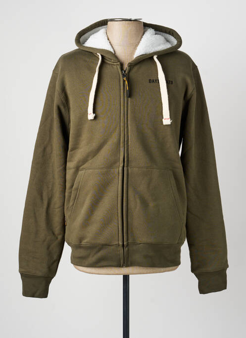 Veste casual finition intérieure doublure polaire vert DAYTONA homme