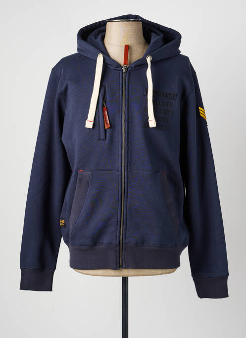 Veste casual coupe droite bleu DAYTONA homme