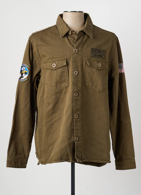 Veste casual fermeture boutonnée sur le devant vert DAYTONA homme