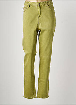 Jeans coupe slim stretch taille normale vert YEST femme