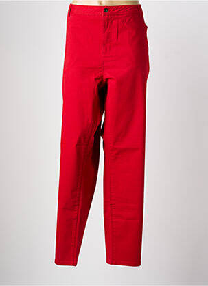 Jeans coupe slim stretch taille normale rouge CISO femme
