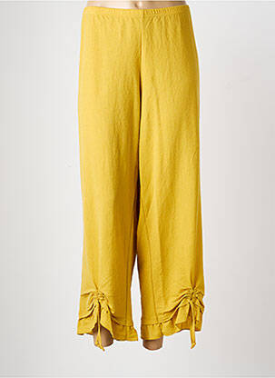 Pantalon 7/8 taille élastique taille normale jaune G!OZE femme