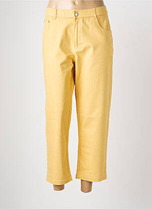 Jeans coupe droite stretch taille normale jaune SIGNATURE femme