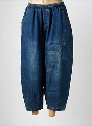 Jeans coupe large stretch taille normale bleu BELLA BLUE femme