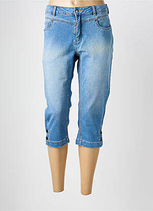 Pantacourt stretch taille normale bleu CISO femme