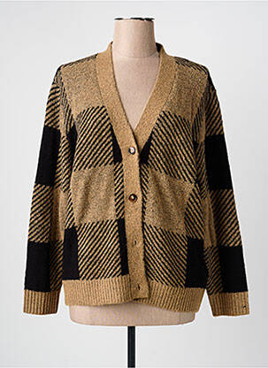 Gilet manches longues stretch marron SIGNATURE femme