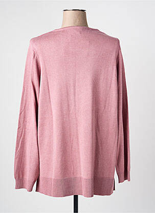 Pull tissage chiné manches longues rose CISO femme