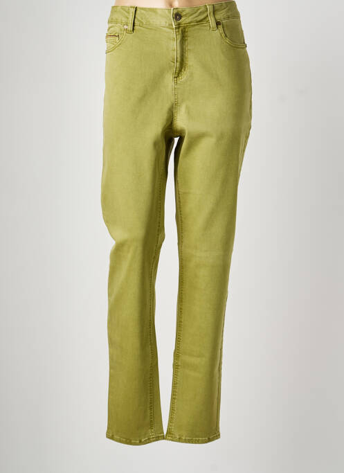 Jeans coupe slim stretch taille normale vert YEST femme