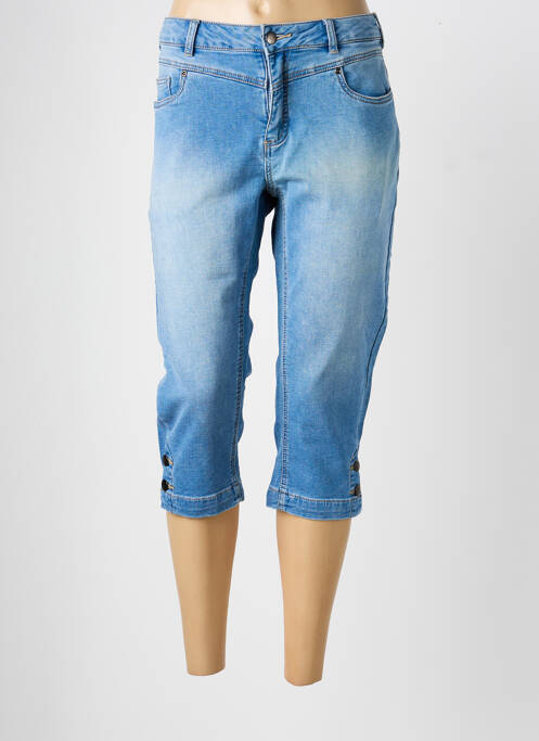 Pantacourt stretch taille normale bleu CISO femme