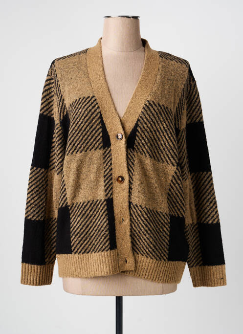 Gilet manches longues stretch marron SIGNATURE femme