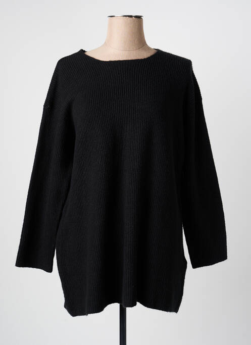 Pull col bateau manches 3/4 noir CISO femme