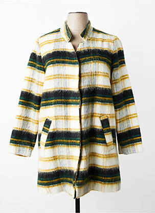 Manteau long coupe droite sans capuche vert CISO femme