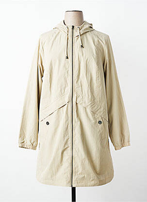 Imperméable fermeture zippée sur le devant a capuche beige CISO femme