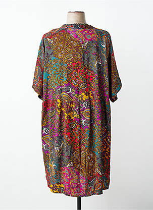 Robe mi-longue coupe fluide manches 3/4 vert CISO femme
