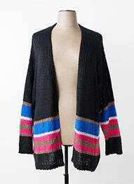 Gilet manches longues manches longues noir CISO femme