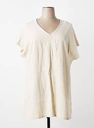 Tunique manches courtes col v beige CISO femme