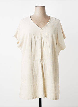 Tunique manches courtes col v beige CISO femme