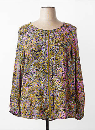 Blouse imprimé fantaisie manches longues noir CISO femme