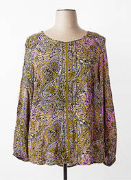 Blouse imprimé fantaisie manches longues noir CISO femme