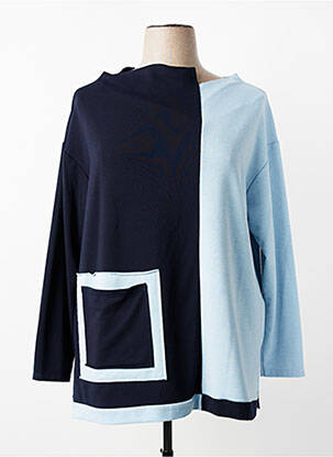 Tunique manches longues manches longues bleu SOPHIA femme