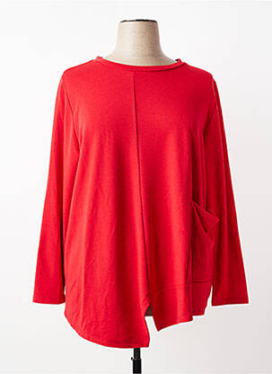 Sweat-shirt manches longues manches longues rouge SOPHIA femme