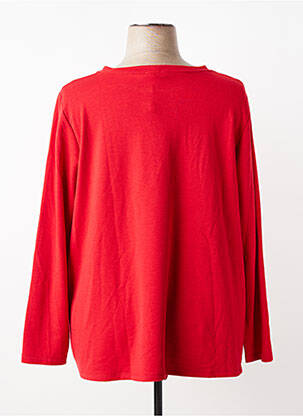 Sweat-shirt manches longues manches longues rouge SOPHIA femme