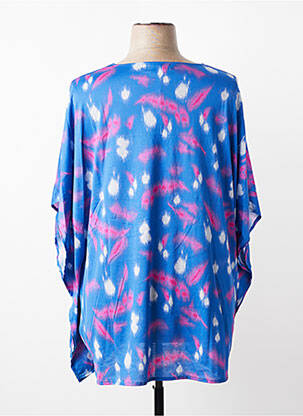 Tunique manches courtes coupe fluide bleu PLUME femme