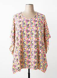 Tunique manches courtes coupe fluide rose PLUME femme