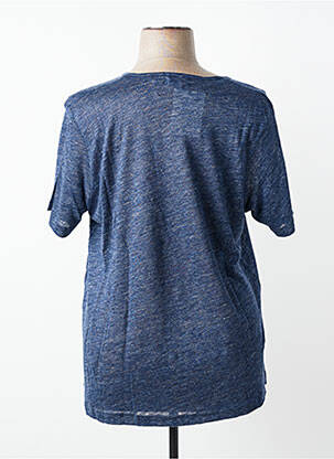 T-shirt coupe droite manches courtes bleu PLUME femme