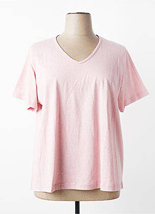 T-shirt coupe droite manches courtes rose PLUME femme