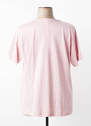 T-shirt coupe droite manches courtes rose PLUME femme