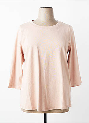 Top col rond manches 3/4 rose CISO femme